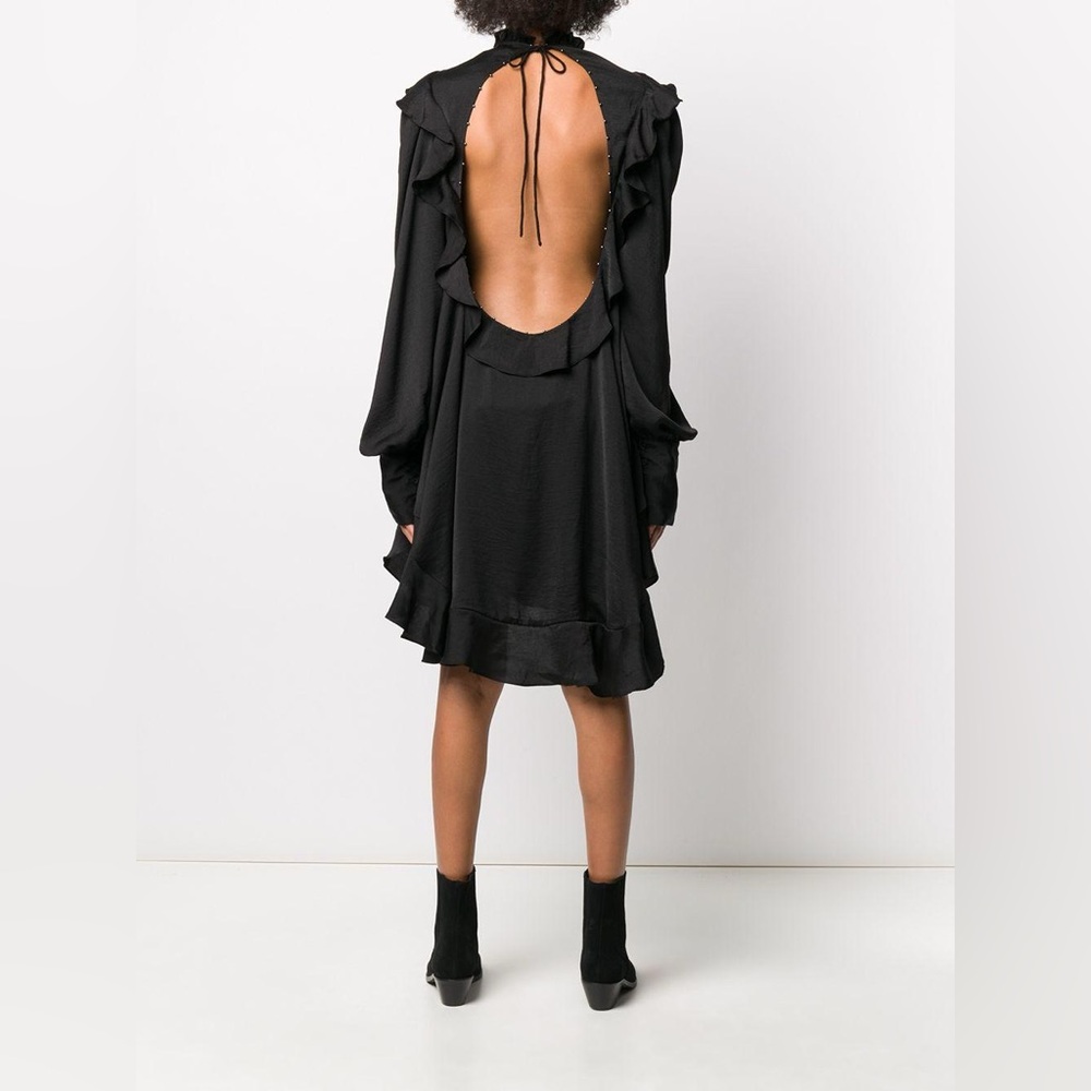 Zadig & Voltaire Black Ruins Backless Dress
